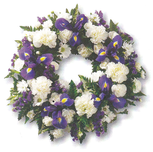 Blue & White Wreath